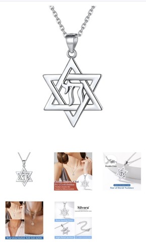 Sterling silver necklace - sterling, chai