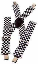 Chequered motorcycle rider - chequered,