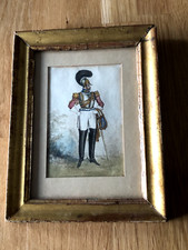 victorian watercolour of a napoleonic cavalry officer