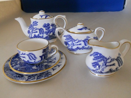 Coalport willow mini tea set - coalport,