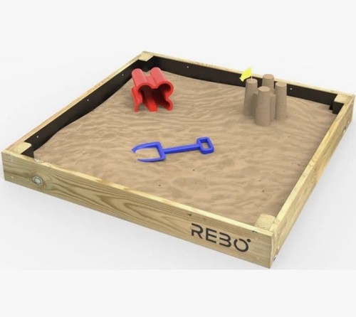 Rebo wooden sandpit ball pool - sandpit,