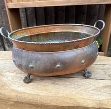 Vintage Copper Planter Claw