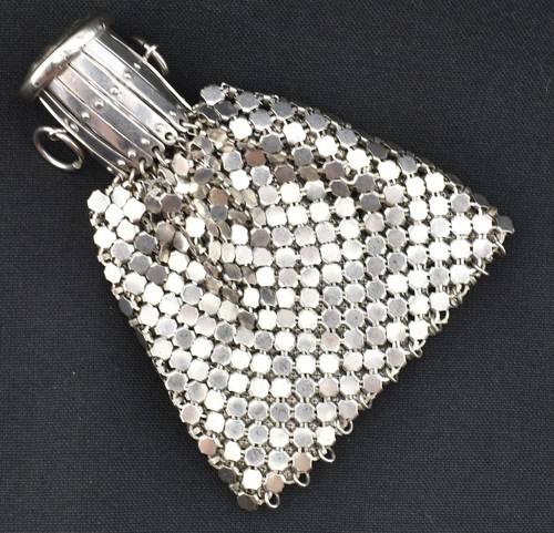 Vtg silver metal chain mail - silver,
