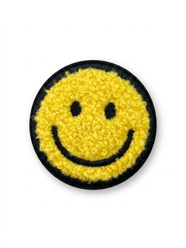 Fluffy fleece smiley face - fleece,
