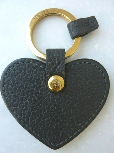Mulberry heart keyring dark - in,