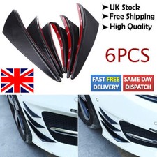 JDM Gloss Black Car Front Bumper Lip Splitter Fins Body Spoiler Canards Fin Lip