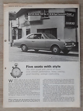 Opel Commodore Coupe Road Test Brochure 1968