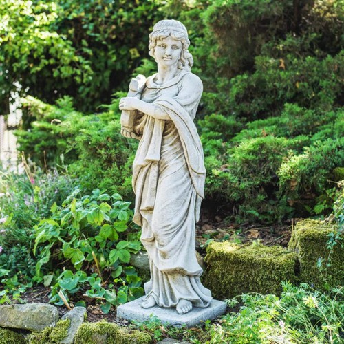 Large lady with harp stone - lady,