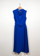 Hobbs Dress Size 12 Blue Midi