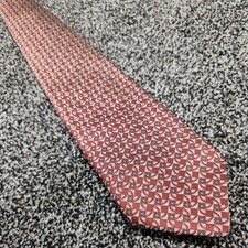 Vintage Lloyd Attree & Smith Tie Red Blue Geometric Necktie Textured England