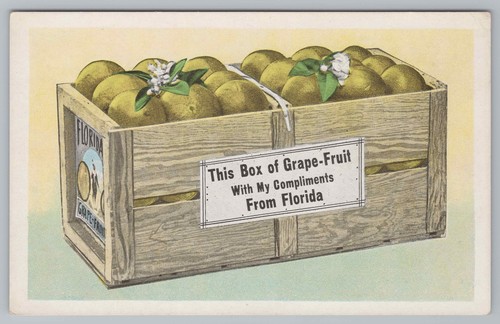 Postcard grapefruit box - grapefruit,