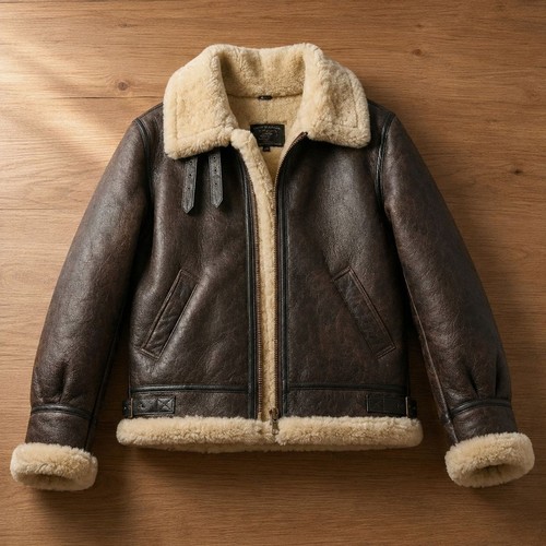 Men real leather shearling - leather,