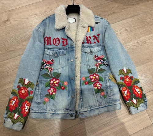 Gucci embroidered denim - gucci,