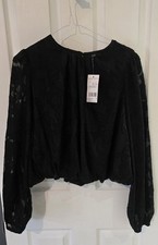 Ladies Size 12  Black Lace Top