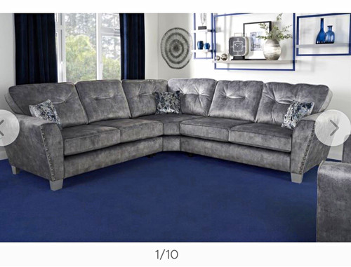 Grey fabric shaped - fabric, corner