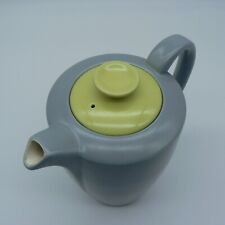 POOLE POTTERY LIME YELLOW & MOONSTONE GREY 1.5PT COFFEE POT PERFECT C102 VINTAGE
