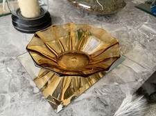 q1Art Deco amber glass Brockwitz large Jardiniere 