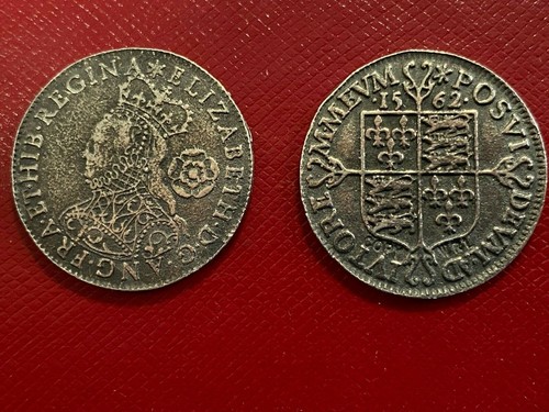 Elizabeth sixpence third - elizabeth,