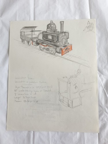 Drawing steam train - drawing,