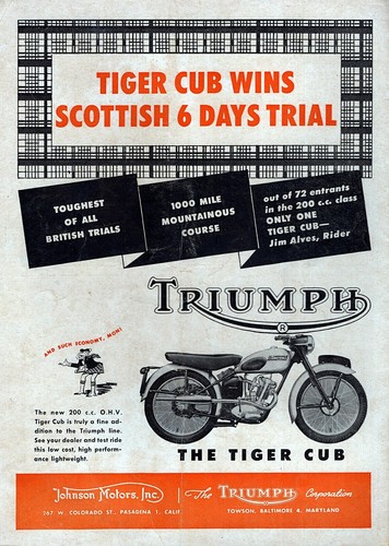 1954 triumph tiger cub - 1954,