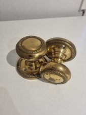 Pair Of Vintage Brass Door Knobs