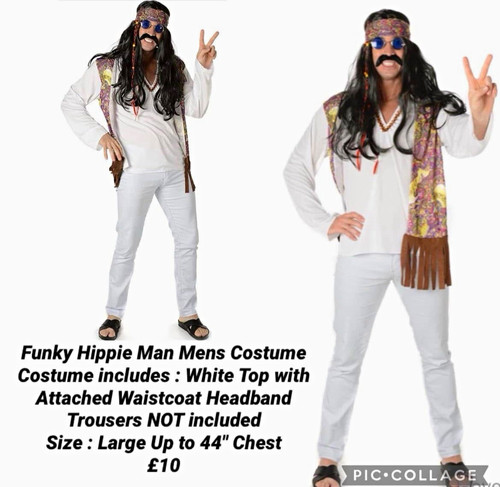 Hippie mens costume - hippie, top
