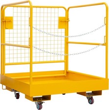 Carbon Steel Forklift Safety Cage Heavy Duty Forklift Man Basket Platform1200Lbs