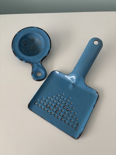 Vintage danish blue enamelware - vintage,