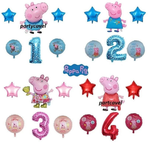 6pcs peppa pig - peppa, number