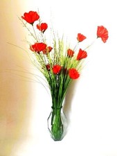 Artificial Silk 12 x Poppies