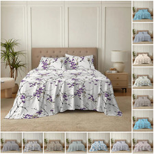 100% Egyptian Cotton Printed Flat Sheet 400 Thread Count Single Double Bed Sheet