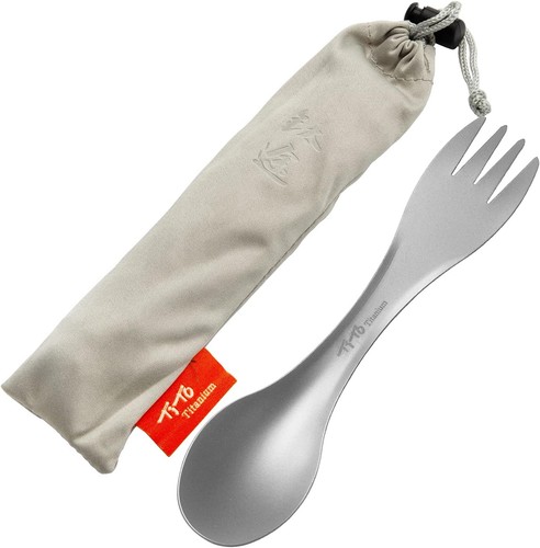 Tito titanium spork 1 - titanium, 2-in-1