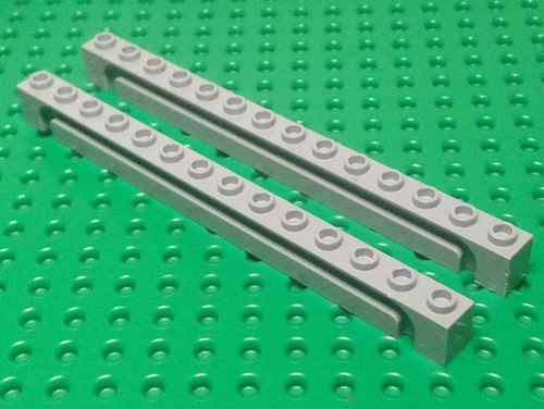 Lego brick with - groove, 1x14
