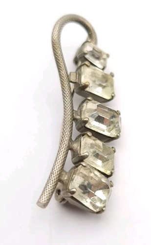 Antique clear paste brooch - paste,