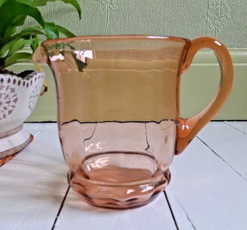 Vintage apricot coloured - apricot, glass