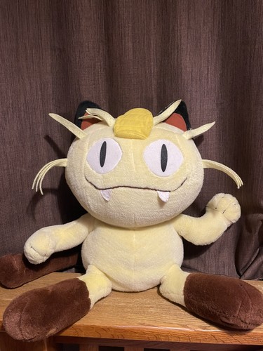 Meowth jumbo plush - plush, hasbro