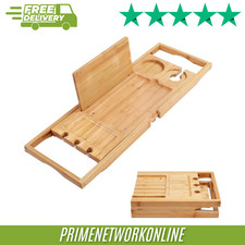 Utoplike Bamboo Bathtub Caddy Tray – Adjustable Bath Organizer ⭐⭐⭐⭐⭐