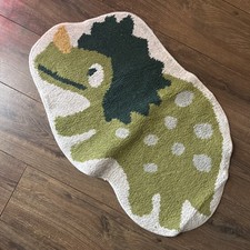 Dunelm Mill Small Boys Dinosaur Bedroom Mat Green & White