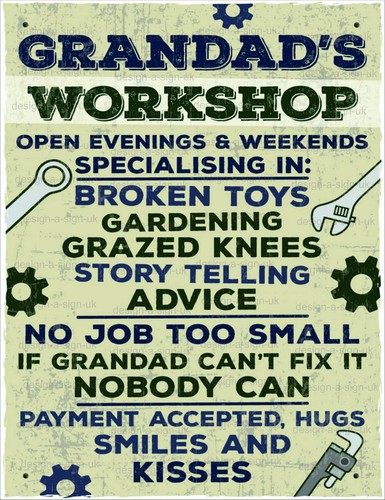 Grandads workshop l824 - workshop, sign