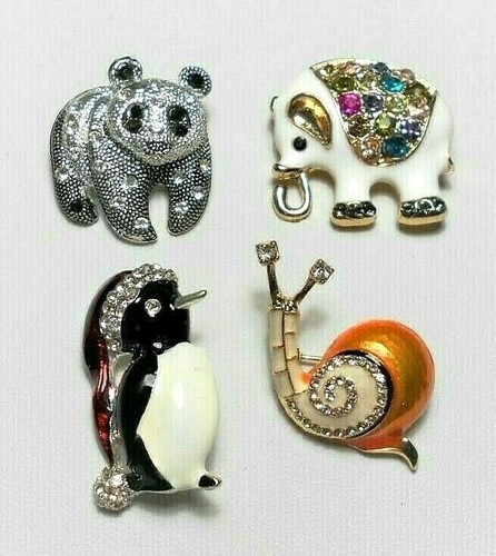 Animal brooch crystals - brooch,,
