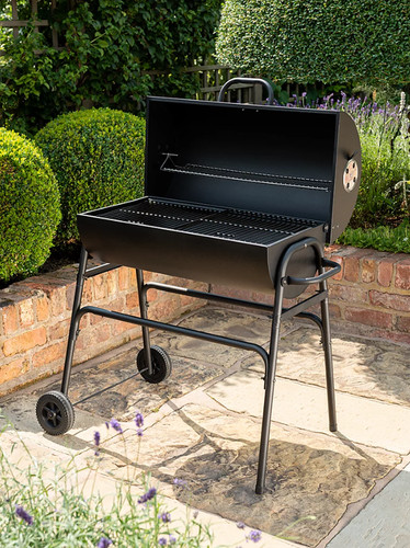 Barbecue grill barrel charcoal - barrel,