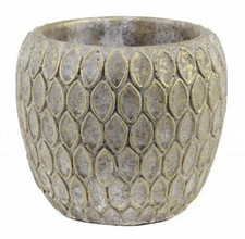 SET OF 2 PLANTERS GOLD SCALES Modern Home Decor Plant Holder Pot Indoor Garden