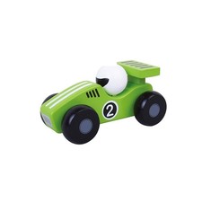 Green Racing Car with Driver
