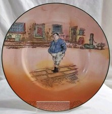 Royal Doulton, Dickens Ware 10.5" Plate, The Fat Boy D6327, By C. Noke, c1930s