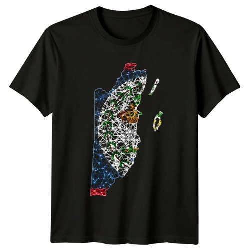 Belize map graphic womens - womens, tee