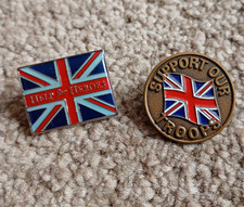 Help for Heroes & Support Our Troops Enamel Pin Badges Bundle