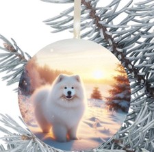 Samoyed dog Hanging Bauble