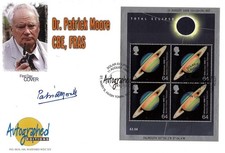 Dr Patrick MOORE Astronomer RARE Signed Autographed Editions Cover FDC + COA
