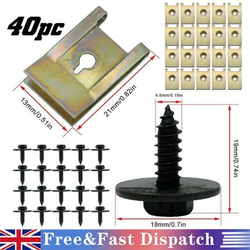 40x undertray clips screws - 40x,