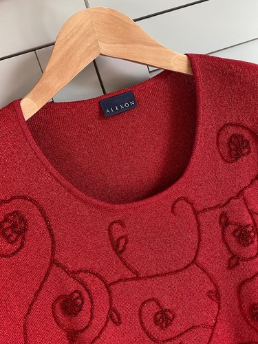 Alexon top shimmer red - top,
